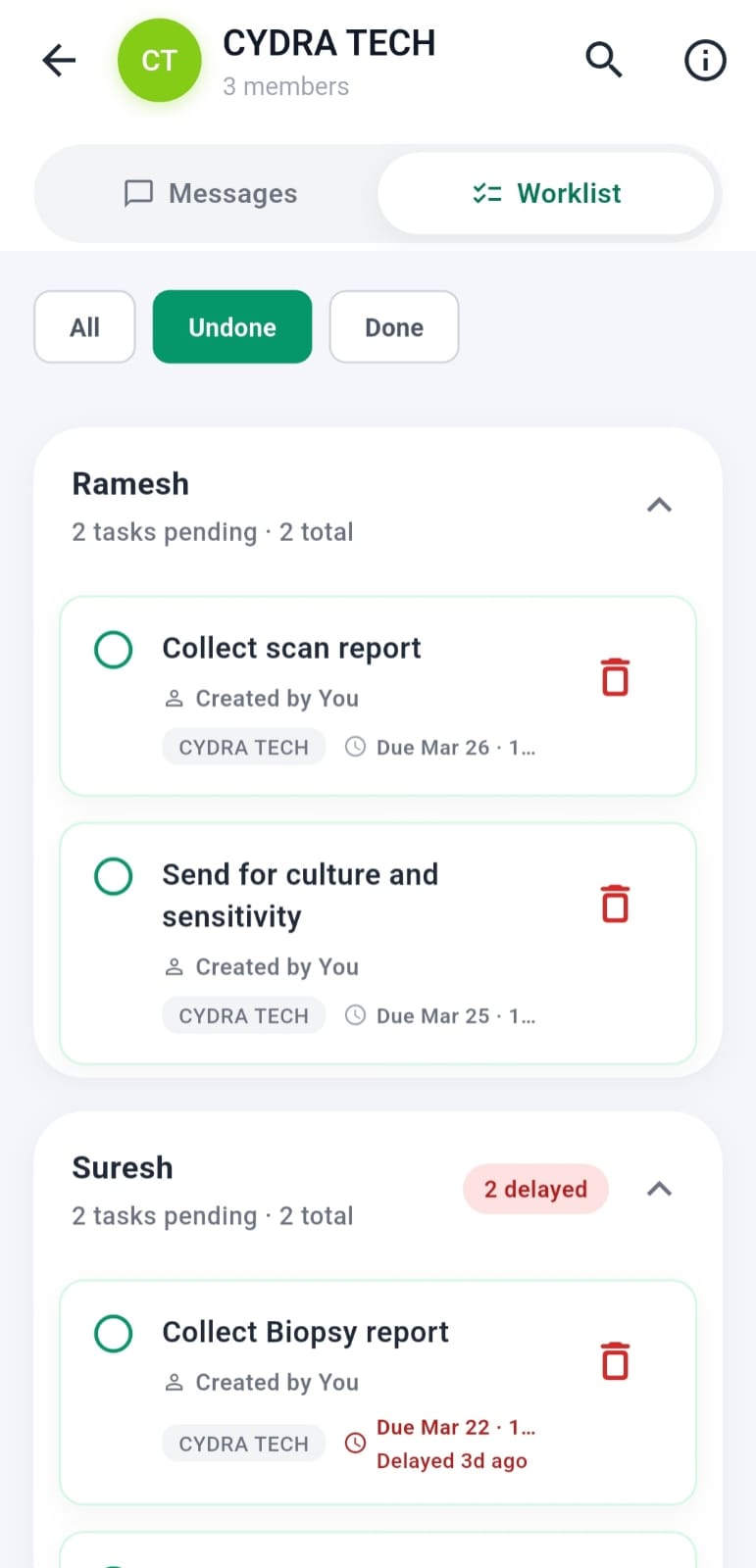 PatNote AI Worklist View